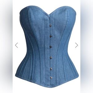 Corset Story Denim Overbust Corset (NWT)